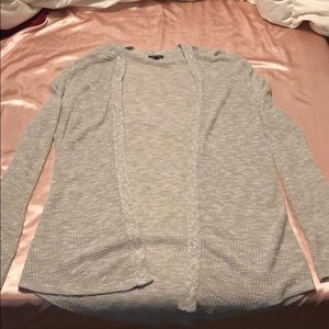 Express Knit Gray Cardigan Size Large